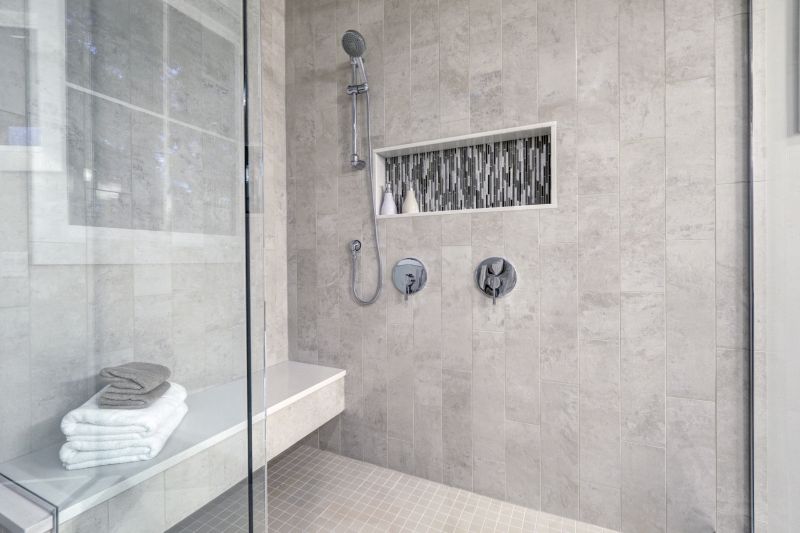 Elegant Shower Niche with Tile Work